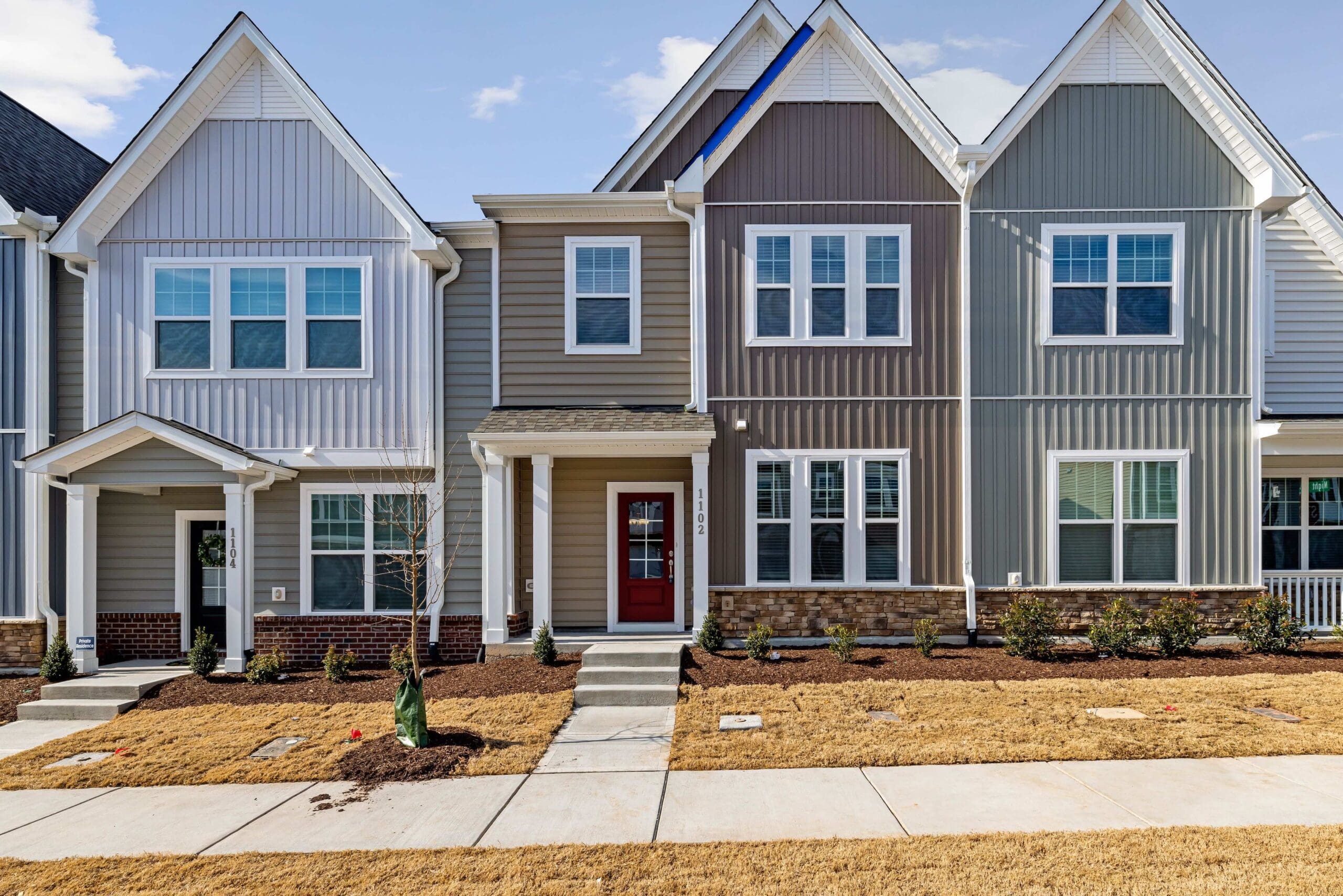 Modern residential homes in the Hudson Valley, highlighting the type of property where a mold inspection may be considered before purchasing a new home.